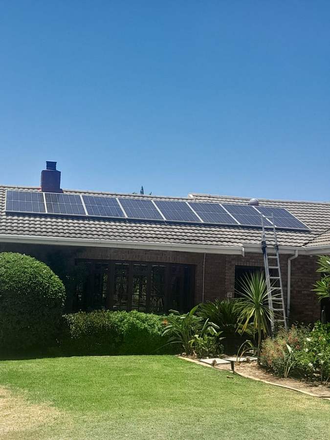 Rooftop solar panel installation on a residential home in Musina, Limpopo, recently completed by Pro Energy Solutions